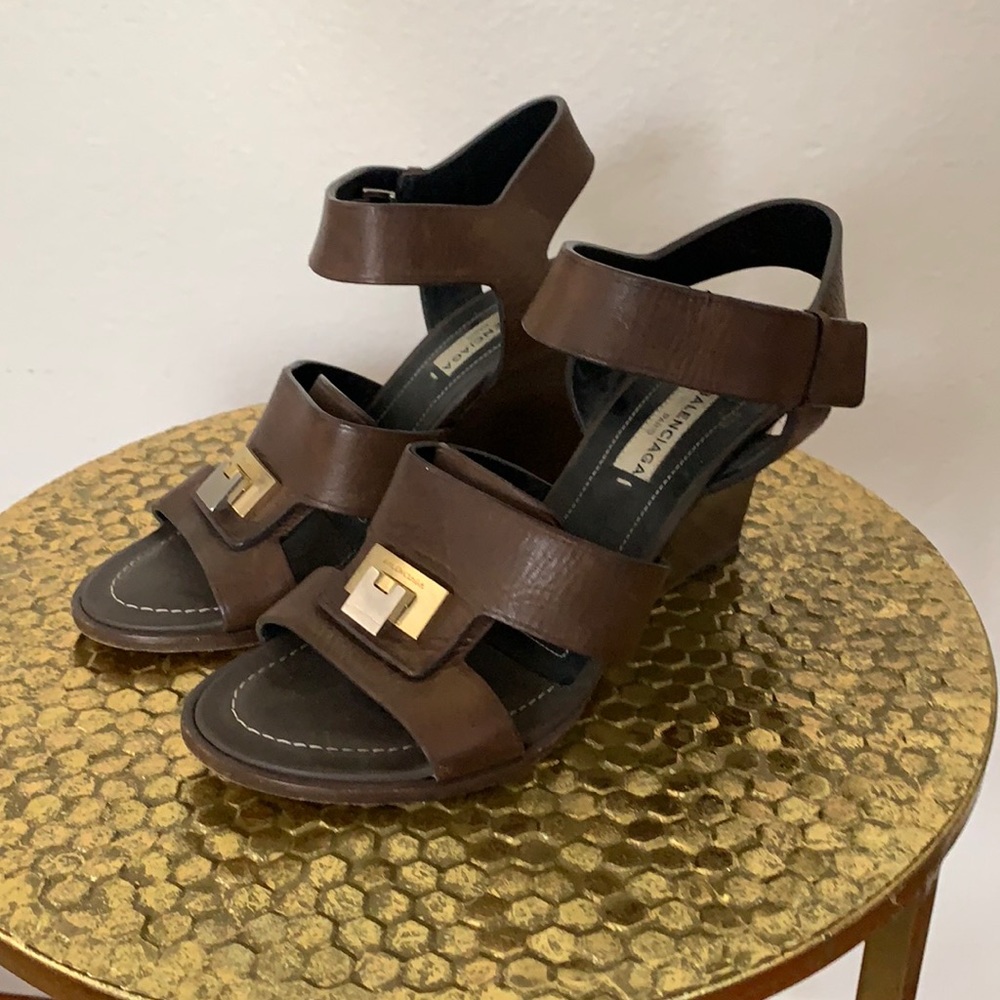 Brown Balenciaga Wedges
